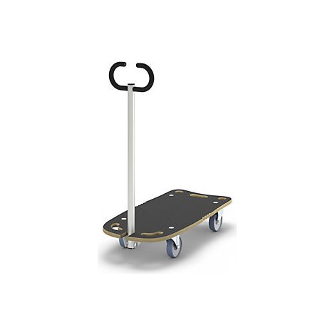 WAGNER Carrello da trasporto MM 1187 I 80 x 40 cm - ideale per contenitori pesanti I portata 300 kg I timone pieghevole I fissaggio del carico I superficie antiscivolo- 20118701 (1/4)