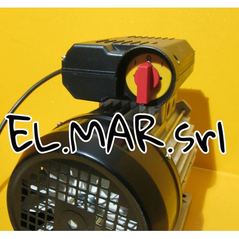 2,7 HP 2 KW Mec 80 2800 Giri Motore Elettrico Monofase 2 Poli  B14 Flangiato - Interruttore con Invertitore di marcia