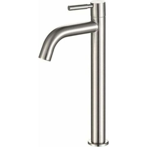 Robinet de lavabo mitigeur en acier inoxydable Levier unique Hauteur 30 cm Bec haut 21,5 cm Installation facile avec accessoires inclus (1/5)