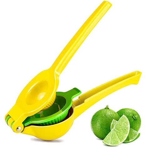 Prensa de limas de aleación de aluminio, prensa de frutas sin semillas ni pulpa, portátil, ensaladas, cócteles, limas verdes y amarillas (1/4)