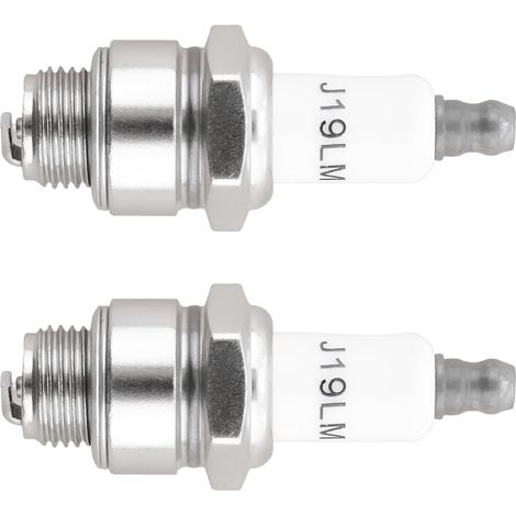Pack de 2 bougies d'allumage pour Briggs & Stratton 796112 802592 5095K Champion J19LM RJ19LM (868), FIX215202190 (1/5)