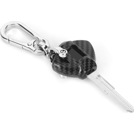 Clé de contact moto vierge avec coque style fibre de carbone, compatible avec Suzuki GSXR600/750/1000/1300 (1/5)