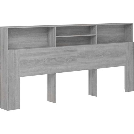Maison Exclusive - Mueble cabecero color gris Sonoma 220x19x101,5 (1/5)