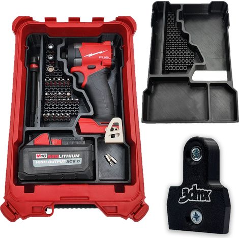 ORGANIZADOR INSERTABLE MILWAUKEE PACKOUT PARA DESTORNILLADOR M18 ONEID3 / FID3 + GRATIS (1/5)