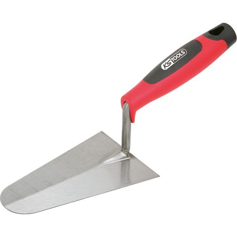 Kstools – Truelle italienne ronde – Lame acier 220 mm – Manche bi-composant pour finition précise – Pour travaux de maçonnerie