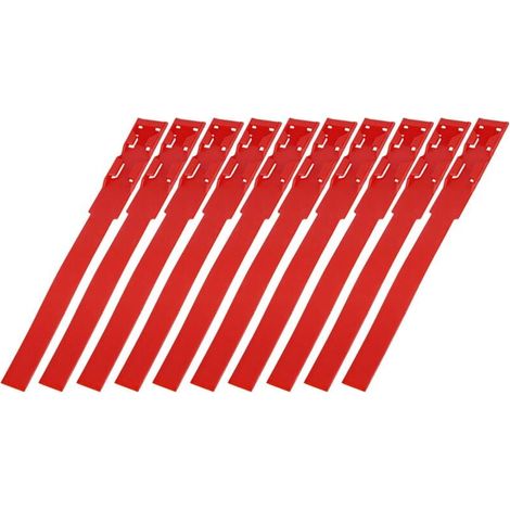 Atyhao Lot de 10 bagues d'identification pour bétail (rouge) (1/4)