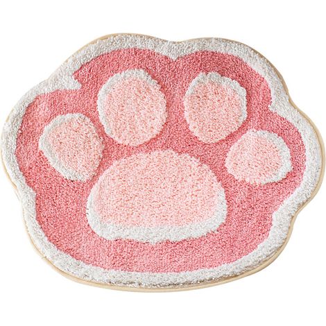 Tapis De Bain - Tapis Anti-dérapant En Microfibre Avec Motif Griffe De Chat - Pour Salle De Bain Chambre Et Cuisine - 1 Pièce (1/5)
