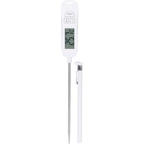 Thermomètre électronique numérique pour barbecue avec longue sonde en acier inoxydable (1/5)