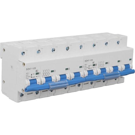 AC400V Mini-Verriegelungs-Leistungsschalter mit manuellem Umschalter für zwei Stromversorgungen, 4P+4P, 10 kA, 125 A (1/5)