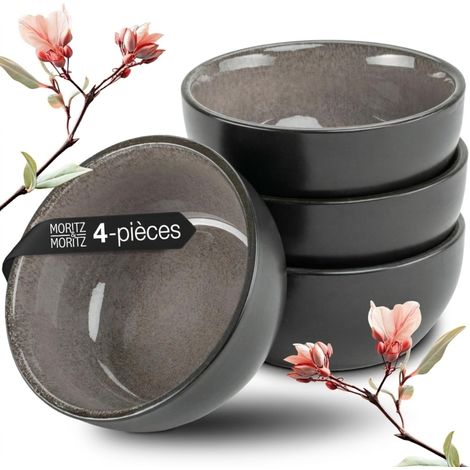 4x Bols Soupe Miso - 12 cm Ø - Service de Table en Céramique pour la Soupe Miso, les Sauces et les Snacks - Bol (1/5)