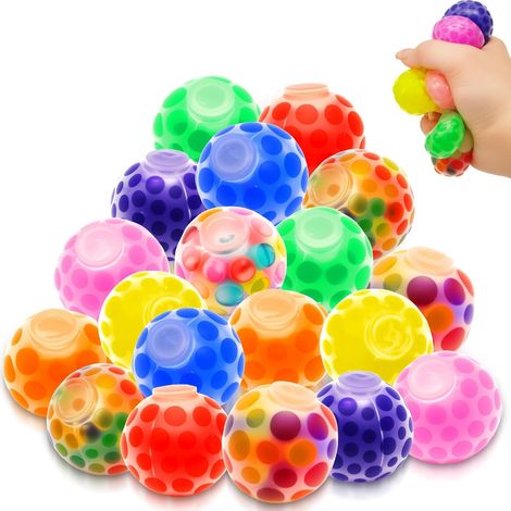24 Pièces Balle Anti-Stress, Boules à Pétrir Anti-Stress, Balle Antistress (1/5)