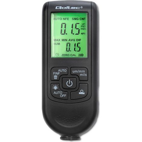 Jauge d'épaisseur de peinture Qoltec avec écran LCD  0  2000 µm