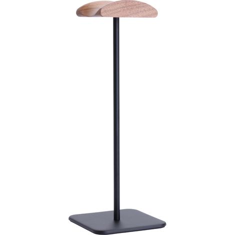 Support de bureau pour casque audio - Support pour casque audio avec base en aluminium et bois de noyer, compatible avec les AirPods Max, Sony, Bose, Beats, etc. (Noir) (1/4)