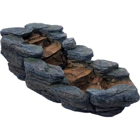 Ubbink – Fontaine cascade de jardin 900 L/h – Alimentation 230 V – Éclairage LED intégré – Matériau polyrésine – Installation facile