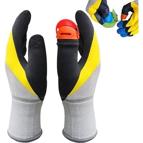 Par de guantes de jardinería con chincheta para el pulgar: para podar rápidamente (1/2)