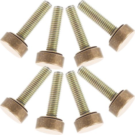 Cache Vis Laiton pour Meubles en Verre, Vis Décoratives Capuchons Élégants, 8 Pièces, Filetage Lisse et Résistant la Rouille, pour Fixations de Miroir (1/5)
