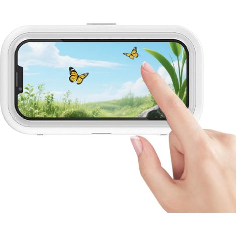 Porte-Téléphone de Douche Support à Rotation 360 Degrés Étui Téléphone de Douche Ajustable Pour Douche Cuisine Sport Plage Piscine Hommes Femmes (1/5)