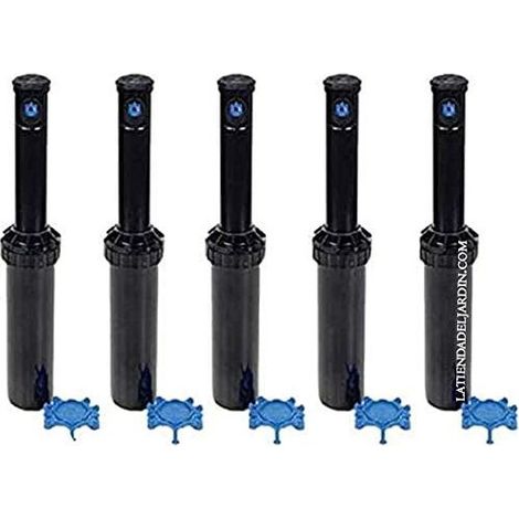 Set di 5 Irrigatore Rain Bird 3504-PC. Turbina con Portata da 4,6 a 10,7 m. Filettatura Femmina 1/2'' Irrigazione Professionale
