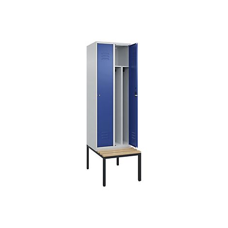 C+P  Armadietto sporco/pulito Classic PLUS con panca  stretto 