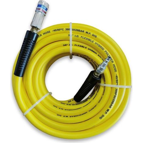 Rallonge tuyau air comprimé 10 m – Diamètre intérieur 8 mm – Pression 20 bars – Avec coupleur CEJN et embout ISO6150B (1/2)