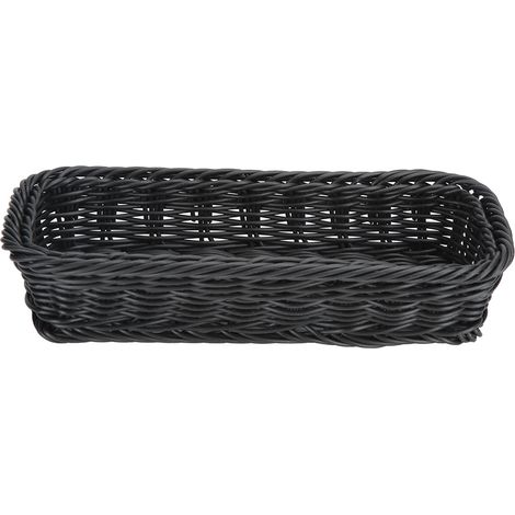Porte-baguettes innovant pour restaurant, panier de rangement de table couverts noirs, taille S 240x110x50mm, support pour fourchettes et cuillères
