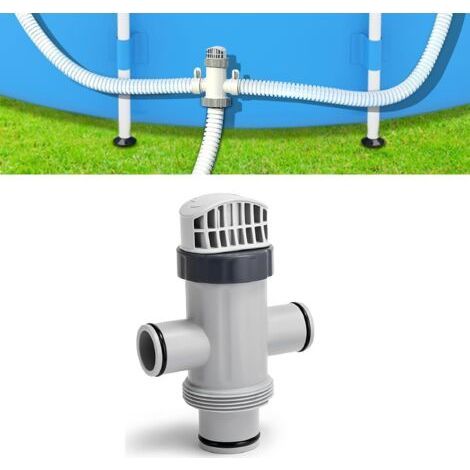 Adaptador de manguera para piscina elevada con válvula de mantenimiento/cierre – Accesorios para sistemas de bombeo de piscina, para Intex 11872 (Paquete de 1) (1/5)