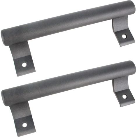 Poignée de porte coulissante en aluminium 200mm Poignée de porte en verre pour balcon Poignée de porte pour meuble de salle de bain Poignée en métal moderne (2 pièce gris) (1/5)