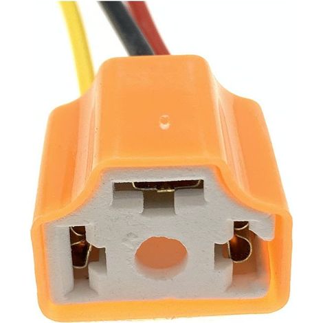 Compatible avec les ampoules de phares Superman, douille H4, prise domestique orange DJ7034-7.8-21 (prise simple).