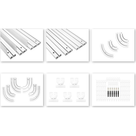 Rails pour rideaux 1-3 passages, sélection d'accessoires OM: 2 voies, Jeu de feuilles de fin (gauche et droite)