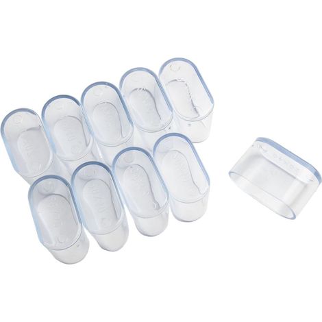 Lot de 10 patins protection en caoutchouc pour chaises et tables, (1/5)
