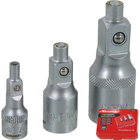 Neilsen 3pc Magnetic Socket Converter Reducer Adapter Set 1/4" 1/2" 3/8" (1/2)