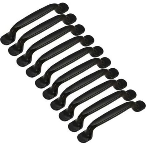 10 maniglie per mobili - Maniglie per ante di armadi da cucina - Interasse fori 128 mm - Alluminio (1/5)