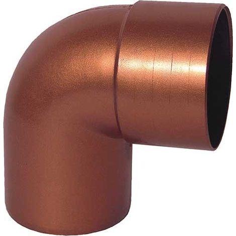 Curva tonda 87.30° per pluviali : Colore - Rame rosso, Diametro - 100