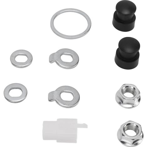 Kit de rondelles et écrous de moyeu de vélo en acier avec axe de 12 mm pour composants de vélo universels (1/5)