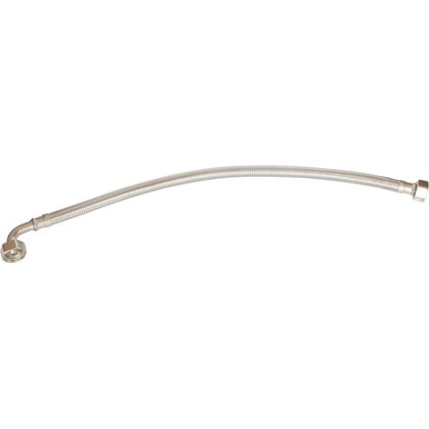 Flexible sanitaire - Double écrou tournant 3/4" dont 1 coudé - L = 500mm - DN8