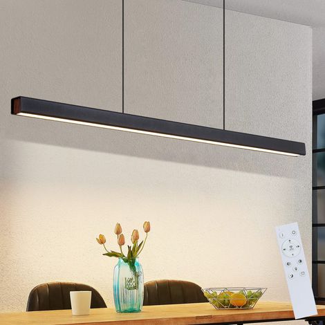 Suspension GBLY Lampe suspendue LED salle à manger lampe suspendue linéaire dimmable noir avec télécommande 37W moderne lampe suspendue 108CM pour cuisine bar salon chambre (1/5)