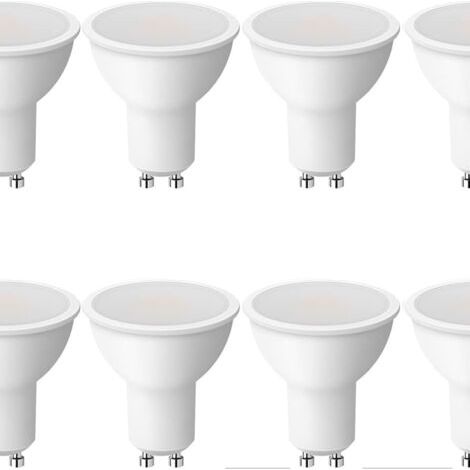 SABIR Ampoules LED GU10 5W , 3000K  Angle de Lumière 120°, Ampoule GU10 Led Efficacité Energétique, Non-Dimmable, Lot de 8 [Classe énergétique B] (1/4)