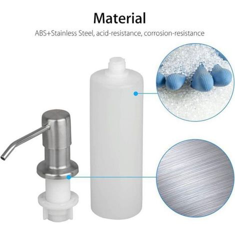 Distributeur savon encastrable – 300 ml – mousse – acier inox (1/4)