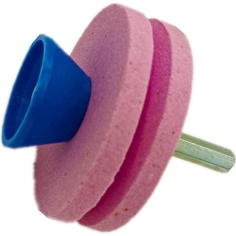 pierres à aiguiser double couche pour affûteur de lames perceuse main avec équilibreur Lot de 2 (1/5)
