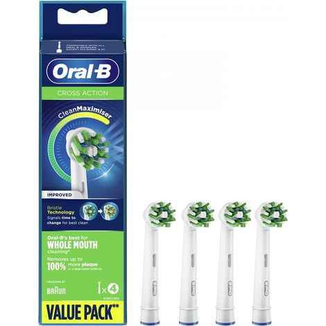 Oral-B - Têtes de rechange CrossAction, blanc, lot de 4 4210201354369 (1/2)