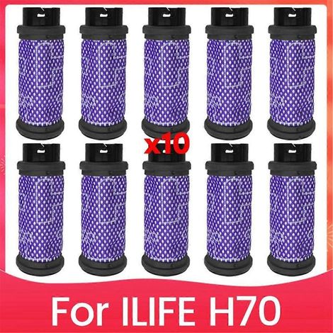 Lot de 10 filtres pour aspirateur ILIFE H70 - Pièces de rechange-AquaForge (1/5)
