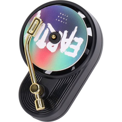 Diffuseur de Parfum Voiture Design Rétro Tourne-disque - Purificateur d'Air avec 3 Pads d'Aromathérapie pour Ventilation (1/5)