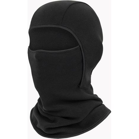 Masque de ski - Accessoires de ski - Équipement de ski - Cagoule coupe-vent pour l'extérieur - Masque pour sports d'hiver - Tour de cou chaud - Unisexe - Noir - Version enfant (1/4)