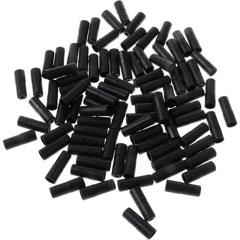 Lot de 100, Embouts Gaine Fixation Câble Frein Plastique pour vélo VTT Pratique et Résistant, Ce câble assure une connexion fiable et durable pour vos installations électriques (1/5)