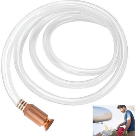 Manuel Tuyau de pompage - Pompe Siphon Manuelle - l'auto-amorçage Tuyau - Pompe à Siphon Carburant avec Tuyau de Siphon de 1.8m,Pompes de transfert de carburant, diesel, eau