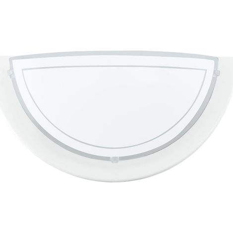 Applique murale en acier et verre, blanche et transparente, pour l'intérieur, avec douille E27 (1/5)