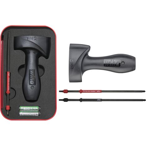 Wiha Juego de comprobador de par de apriete Torque QuickCheck 4 unid. con varillas adaptadoras, pilas y caja 2.8 Nm (42086) (1/2)