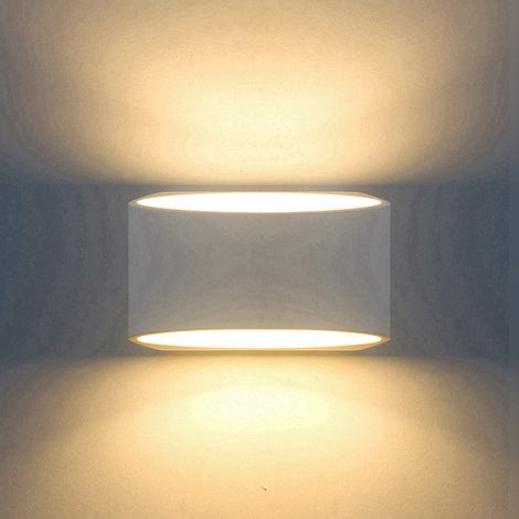 LED Wandleuchten Innen/Aussen Wandlampe 7W Auf und ab Einstellbarer Lichtstrahl Wandleuchte für Schlafzimmer Wohnzimmer Flur - Schwarz