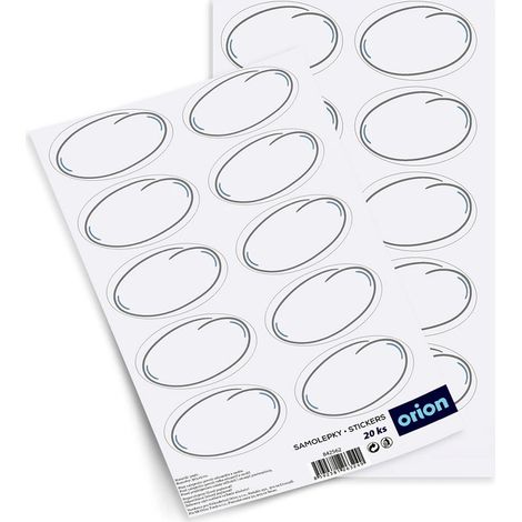 Self-Adhesive White Jar Labels, 20 Pack, 5x3 cm (1/5)