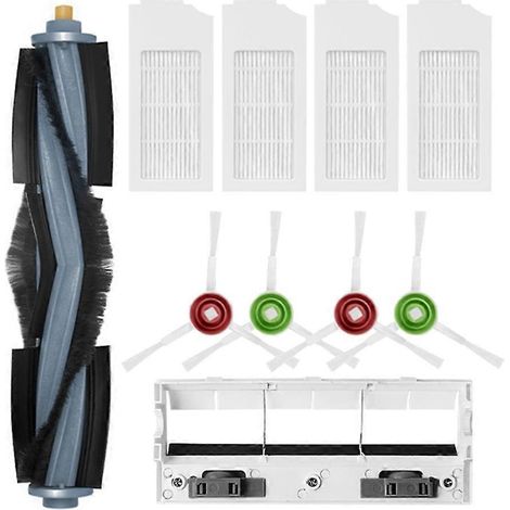 Pièces de rechange et accessoires compatibles avec les aspirateurs robots DEEBOT T10 TURBO, y compris la brosse principale, les brosses latérales et le filtre HEPA. (1/5)